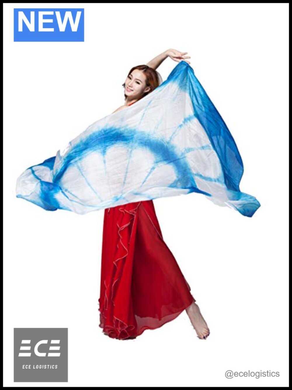 100% Silk Belly Dance Veil Scarf Hand Made Tie Dyed Shawl Dance Yoga